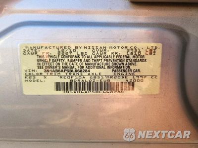 Zdjęcie 12 z 12 samochodu: 2011 NISSAN SENTRA 2.0 VIN:3N1AB6AP5BL668284 - miniatura