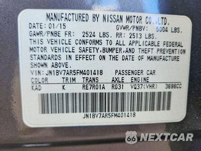 Zdjęcie 12 z 12 samochodu: 2015 INFINITI Q50 PREMIUM VIN:JN1BV7AR5FM401418 - miniatura