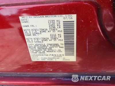 Zdjęcie 12 z 12 samochodu: 2016 NISSAN FRONTIER SV VIN:1N6AD0ER7GN789189 - miniatura