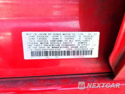 Zdjęcie 13 z 13 samochodu: 2007 ACURA TSX VIN:JH4CL96977C013155 - miniatura