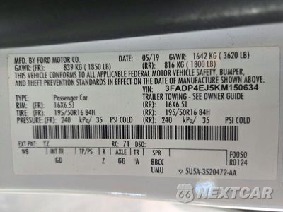 Zdjęcie 12 z 12 samochodu: 2019 FORD FIESTA SE VIN:3FADP4EJ5KM150634 - miniatura