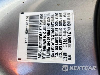 Zdjęcie 13 z 13 samochodu: 2009 HONDA ODYSSEY EX VIN:5FNRL38449B037560 - miniatura