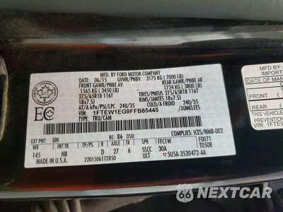 Zdjęcie 12 z 12 samochodu: 2015 FORD F150 SUPERCREW VIN:1FTEW1EG9FFB85445 - miniatura