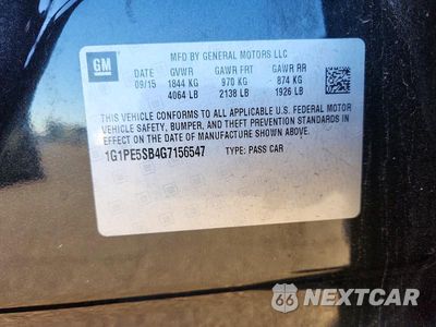 Zdjęcie 13 z 13 samochodu: 2016 CHEVROLET CRUZE LIMITED LT VIN:1G1PE5SB4G7156547 - miniatura