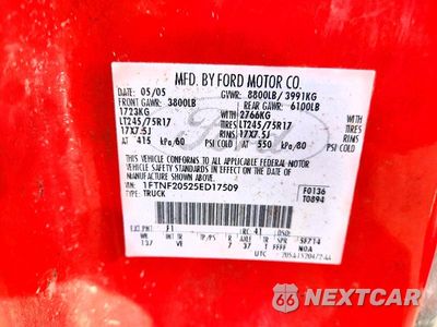 Zdjęcie 12 z 12 samochodu: 2005 FORD F250 SUPER DUTY VIN:1FTNF20525ED17509 - miniatura