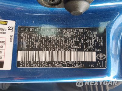 Zdjęcie 12 z 12 samochodu: 2009 TOYOTA COROLLA S VIN:2T1BU40E39C127991 - miniatura