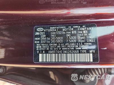 Zdjęcie 13 z 13 samochodu: 2021 HYUNDAI PALISADE CALLIGRAPHY VIN:KM8R74HE1MU282668 - miniatura