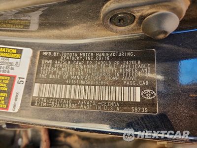 Zdjęcie 12 z 12 samochodu: 2019 TOYOTA CAMRY LE VIN:4T1B11HK5KU685864 - miniatura