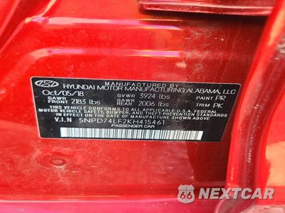 Zdjęcie 12 z 12 samochodu: 2019 HYUNDAI ELANTRA SE VIN:5NPD74LF2KH415461 - miniatura