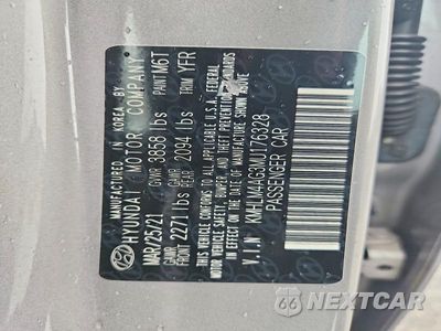 Zdjęcie 12 z 12 samochodu: 2021 HYUNDAI ELANTRA SEL VIN:KMHLM4AG3MU176328 - miniatura