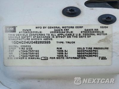 Zdjęcie 12 z 12 samochodu: 2004 CHEVROLET SILVERADO C2500 HEAVY DUTY VIN:1GCHC24U04E282393 - miniatura