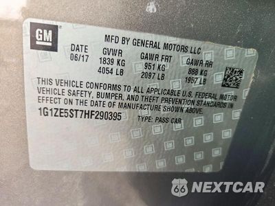 Zdjęcie 12 z 12 samochodu: 2017 CHEVROLET MALIBU LT VIN:1G1ZE5ST7HF290395 - miniatura