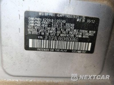 Zdjęcie 12 z 12 samochodu: 2013 SUBARU IMPREZA SPORT PREMIUM VIN:JF1GPAL66DH806860 - miniatura