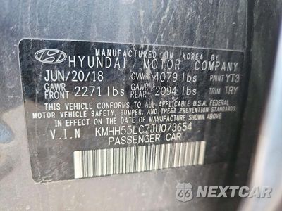 Zdjęcie 13 z 13 samochodu: 2018 HYUNDAI ELANTRA GT SPORT VIN:KMHH55LC7JU073654 - miniatura