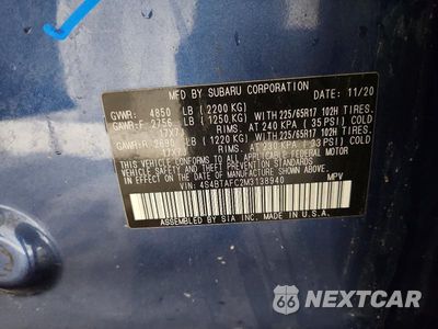 Zdjęcie 13 z 13 samochodu: 2021 SUBARU OUTBACK PREMIUM VIN:4S4BTAFC2M3138940 - miniatura