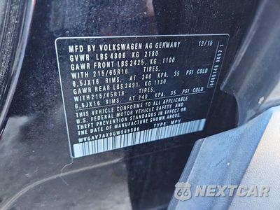 Zdjęcie 12 z 12 samochodu: 2016 VOLKSWAGEN TIGUAN S VIN:WVGAV7AX9GW569586 - miniatura