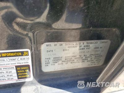 Zdjęcie 12 z 12 samochodu: 2006 CHEVROLET AVEO BASE VIN:KL1TD56616B596735 - miniatura