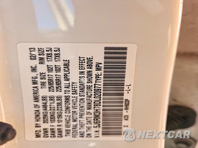 Zdjęcie 13 z 13 samochodu: 2013 HONDA CR-V EXL VIN:5J6RM3H78DL020977 - miniatura