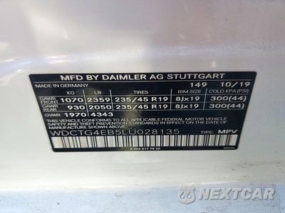 Zdjęcie 12 z 12 samochodu: 2020 MERCEDES-BENZ GLA 250 VIN:WDCTG4EB5LU028135 - miniatura