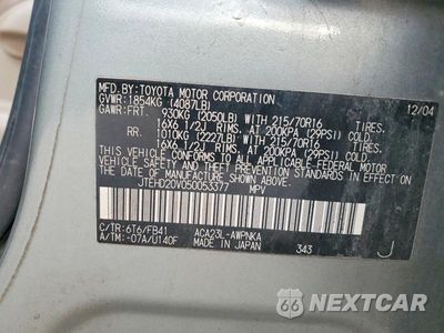 Zdjęcie 13 z 13 samochodu: 2005 TOYOTA RAV4 BASE VIN:JTEHD20V050053377 - miniatura