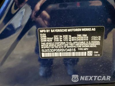 Zdjęcie 14 z 14 samochodu: 2024 BMW X3 XDRIVE30I VIN:5UX53DP06R9V34816 - miniatura