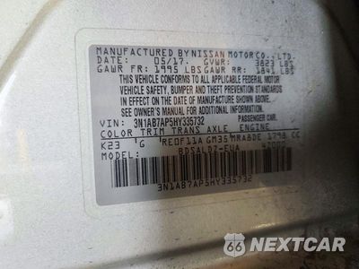 Zdjęcie 12 z 12 samochodu: 2017 NISSAN SENTRA SV VIN:3N1AB7AP5HY335732 - miniatura