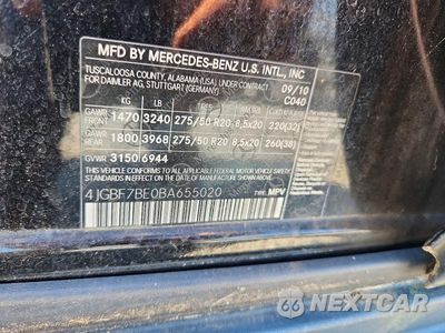Zdjęcie 13 z 13 samochodu: 2011 MERCEDES-BENZ GL 450 4MATIC VIN:4JGBF7BE0BA655020 - miniatura