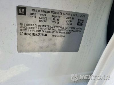 Zdjęcie 12 z 12 samochodu: 2017 CHEVROLET CRUZE LT VIN:3G1BE6SM9HS573344 - miniatura