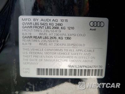 Zdjęcie 14 z 14 samochodu: 2016 AUDI Q5 PREMIUM PLUS VIN:WA1L2AFPXGA070170 - miniatura