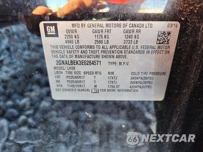 Zdjęcie 12 z 12 samochodu: 2014 CHEVROLET EQUINOX LT VIN:2GNALBEK3E6284571 - miniatura