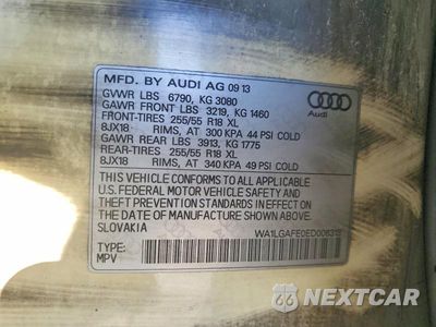 Zdjęcie 13 z 13 samochodu: 2014 AUDI Q7 PREMIUM PLUS VIN:WA1LGAFE0ED006313 - miniatura