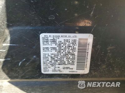 Zdjęcie 13 z 13 samochodu: 2014 NISSAN MURANO LE VIN:JN8AZ1MW6EW501966 - miniatura