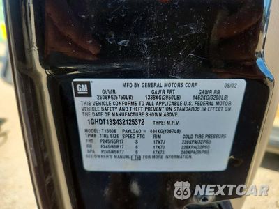 Zdjęcie 13 z 13 samochodu: 2003 OLDSMOBILE BRAVADA VIN:1GHDT13S432125372 - miniatura