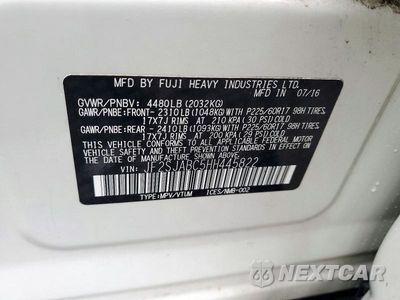 Zdjęcie 13 z 13 samochodu: 2017 SUBARU FORESTER 2.5I VIN:JF2SJABC5HH445822 - miniatura