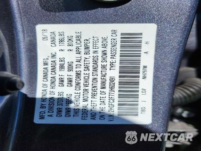 Zdjęcie 12 z 12 samochodu: 2018 HONDA CIVIC EX VIN:2HGFC2F77JH602491 - miniatura
