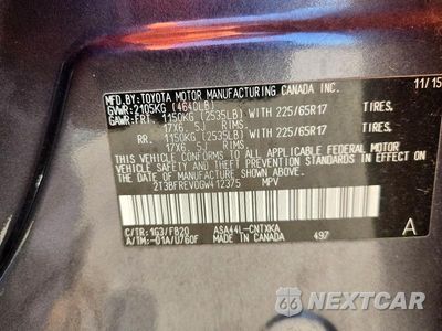 Zdjęcie 12 z 12 samochodu: 2016 TOYOTA RAV4 LE VIN:2T3BFREV0GW412375 - miniatura