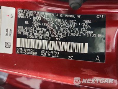 Zdjęcie 14 z 14 samochodu: 2011 TOYOTA SIENNA LE VIN:5TDKK3DC1BS127459 - miniatura
