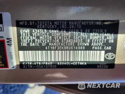Zdjęcie 13 z 13 samochodu: 2011 TOYOTA CAMRY LE VIN:4T1BF3EK9BU614989 - miniatura