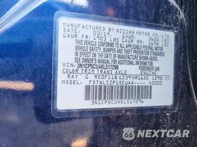 Zdjęcie 13 z 13 samochodu: 2019 NISSAN KICKS SV VIN:3N1CP5CU4KL517296 - miniatura