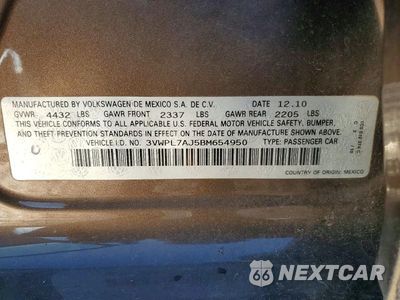 Zdjęcie 13 z 13 samochodu: 2011 VOLKSWAGEN JETTA TDI VIN:3VWPL7AJ5BM654950 - miniatura