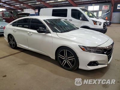 Czwarte zdjęcie samochodu z boku: 2021 HONDA ACCORD SPORT SE VIN:1HGCV1F46MA054158 - miniatura