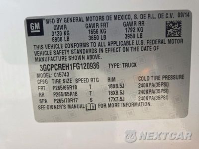 Zdjęcie 12 z 12 samochodu: 2015 CHEVROLET SILVERADO C1500 LT VIN:3GCPCREH1FG120936 - miniatura