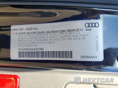 Zdjęcie 12 z 12 samochodu: 2019 AUDI A4 PREMIUM VIN:WAUDNAF43KA027285 - miniatura