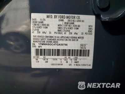 Zdjęcie 14 z 14 samochodu: 2026 FORD EXPLORER ST VIN:1FMWK8GC4TGA50796 - miniatura