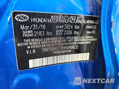 Zdjęcie 12 z 12 samochodu: 2017 HYUNDAI ELANTRA SE VIN:5NPD84LF5HH049632 - miniatura