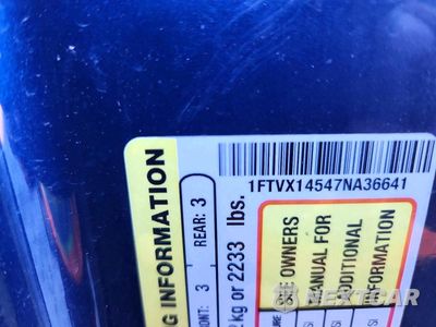 Zdjęcie 12 z 12 samochodu: 2007 FORD F150 VIN:1FTVX14547NA36641 - miniatura