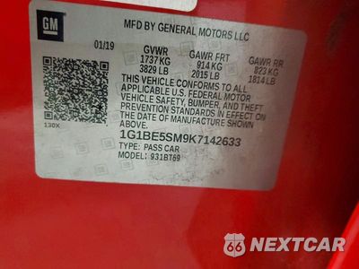 Zdjęcie 12 z 12 samochodu: 2019 CHEVROLET CRUZE LT VIN:1G1BE5SM9K7142633 - miniatura