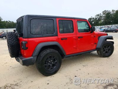 Trzecie zdjęcie samochodu z tyłu: 2021 JEEP WRANGLER UNLIMITED SPORT VIN:1C4HJXDGXMW648903 - miniatura