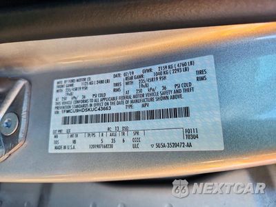 Zdjęcie 13 z 13 samochodu: 2019 FORD ESCAPE SEL VIN:1FMCU9HD5KUC43663 - miniatura