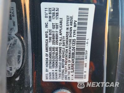 Zdjęcie 14 z 14 samochodu: 2011 HONDA CR-V LX VIN:5J6RE4H30BL041335 - miniatura